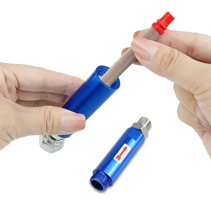 Imagem -05 - Filtro Mal Ventilado Azul da Máquina do Pulverizador de Vepart com Dois Adaptadores da Junção do Conector Acessórios Mal Ventilados da Pistola da Pintura