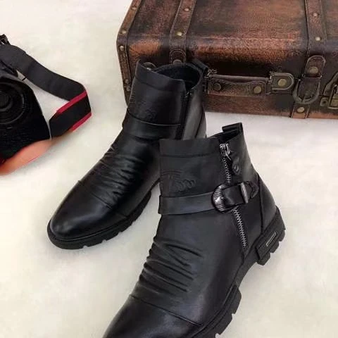 Outono Novo Cavaleiro Botas Algodão ShoesCasual Calçados Esportivos Sapatos De Couro Sapatos De Alta Top Shoes Moda Masculina