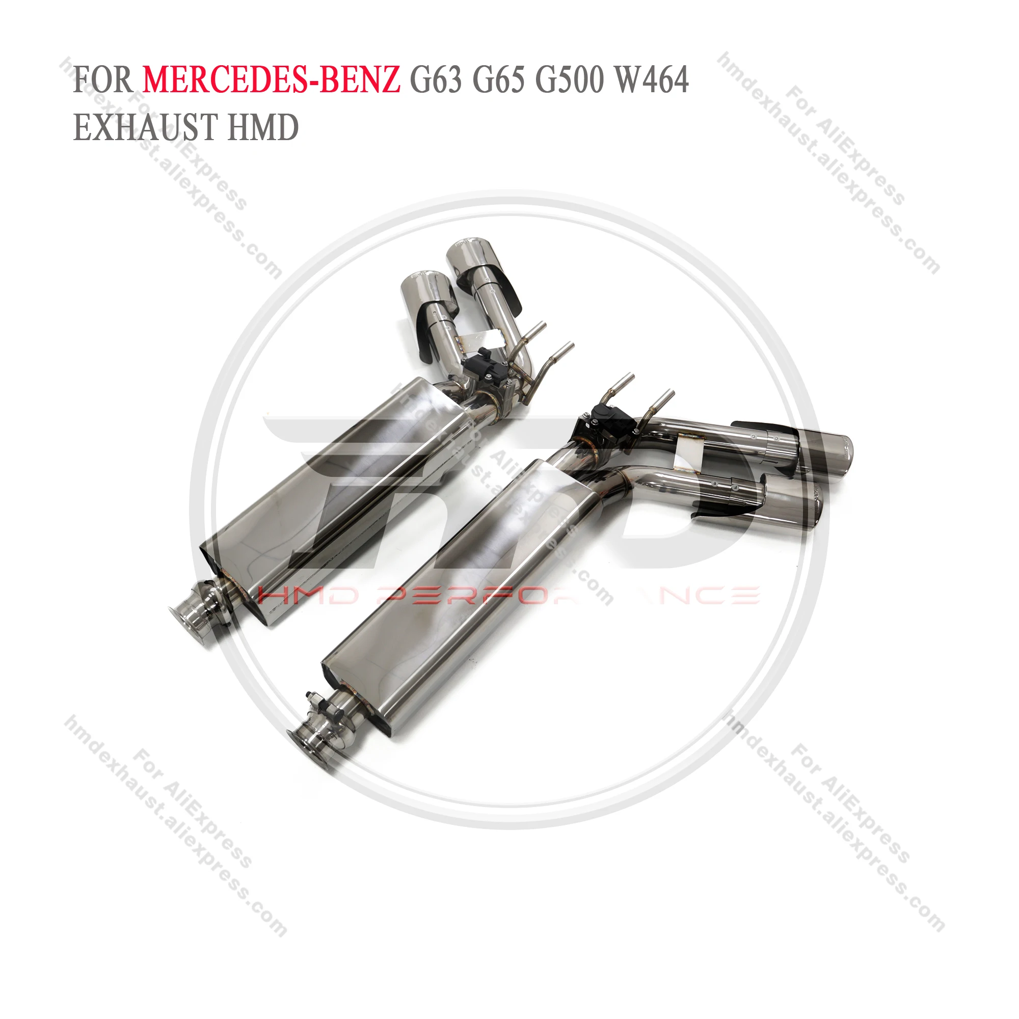 HMD Stainless Steel Exhaust System Four Or Six Out Catback Is Suitable For Benz G500 G63 W463 Modification Electronic Valve