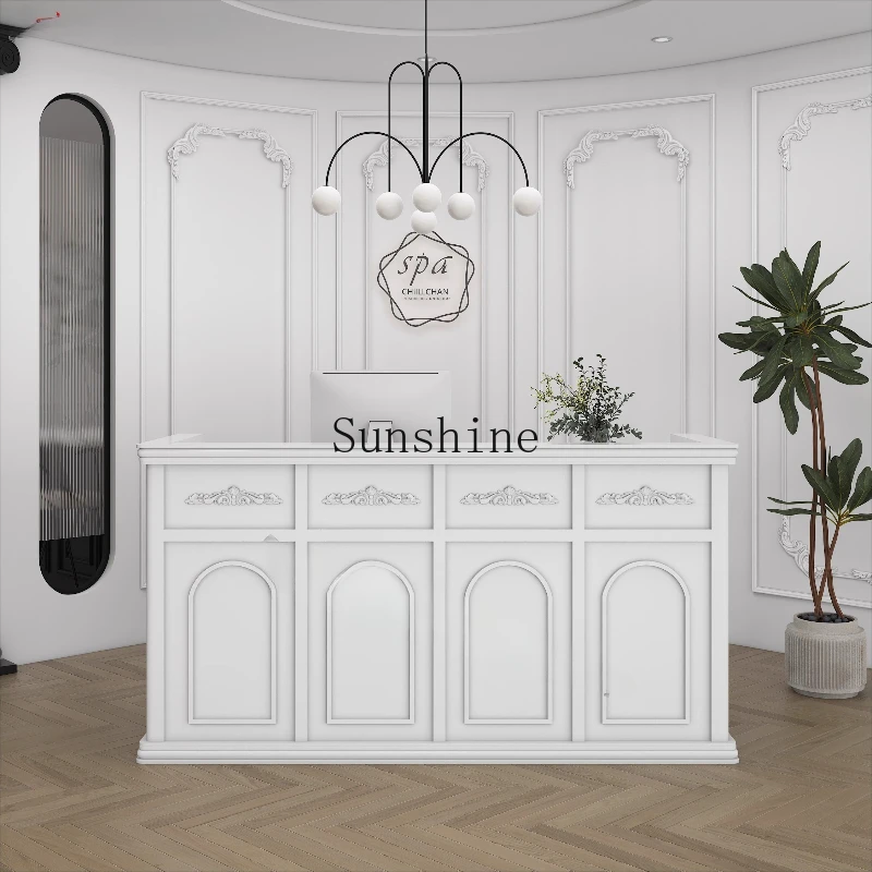 Light luxury paint clothing store Small simple front desk jewelry glass counter