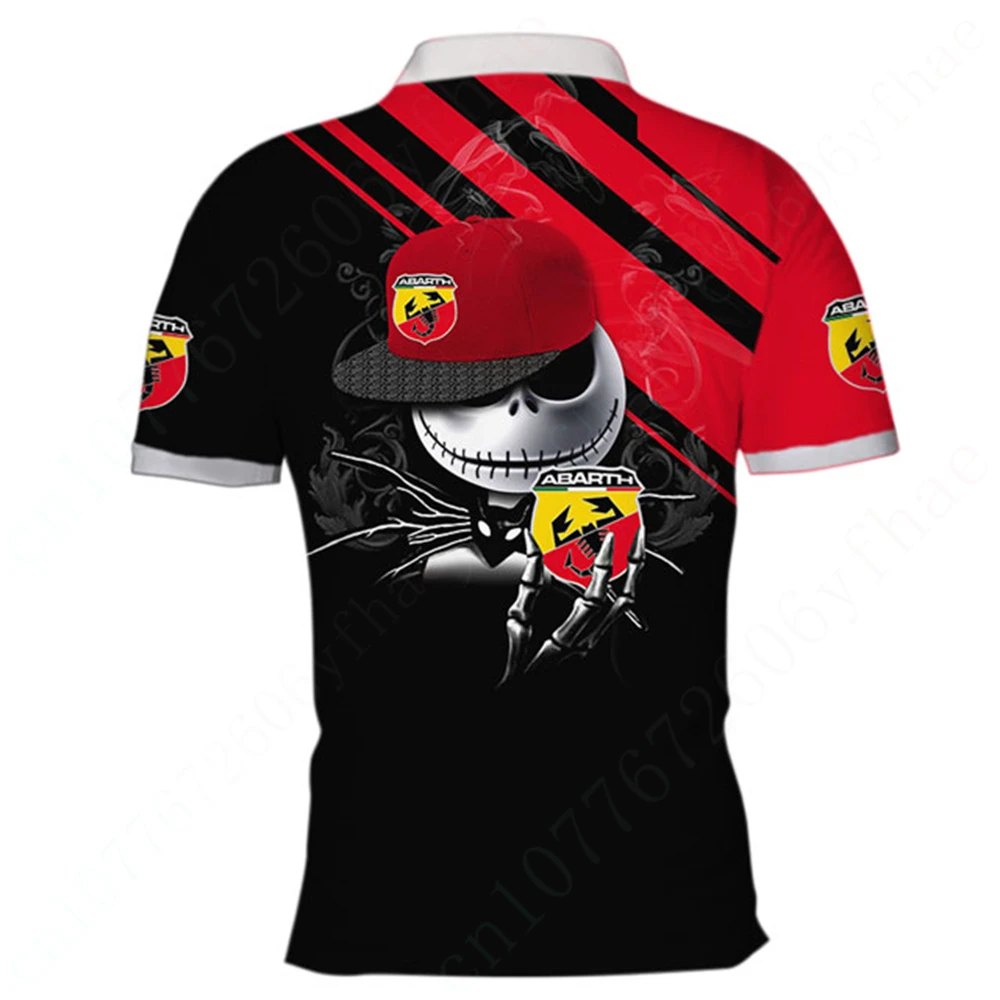 Abarth-Harajuku Roupas de Golfe Unisex, Camisas Polo Casuais, Blusas de Secagem Rápida, Top Manga Curta, Camiseta Anime Masculina