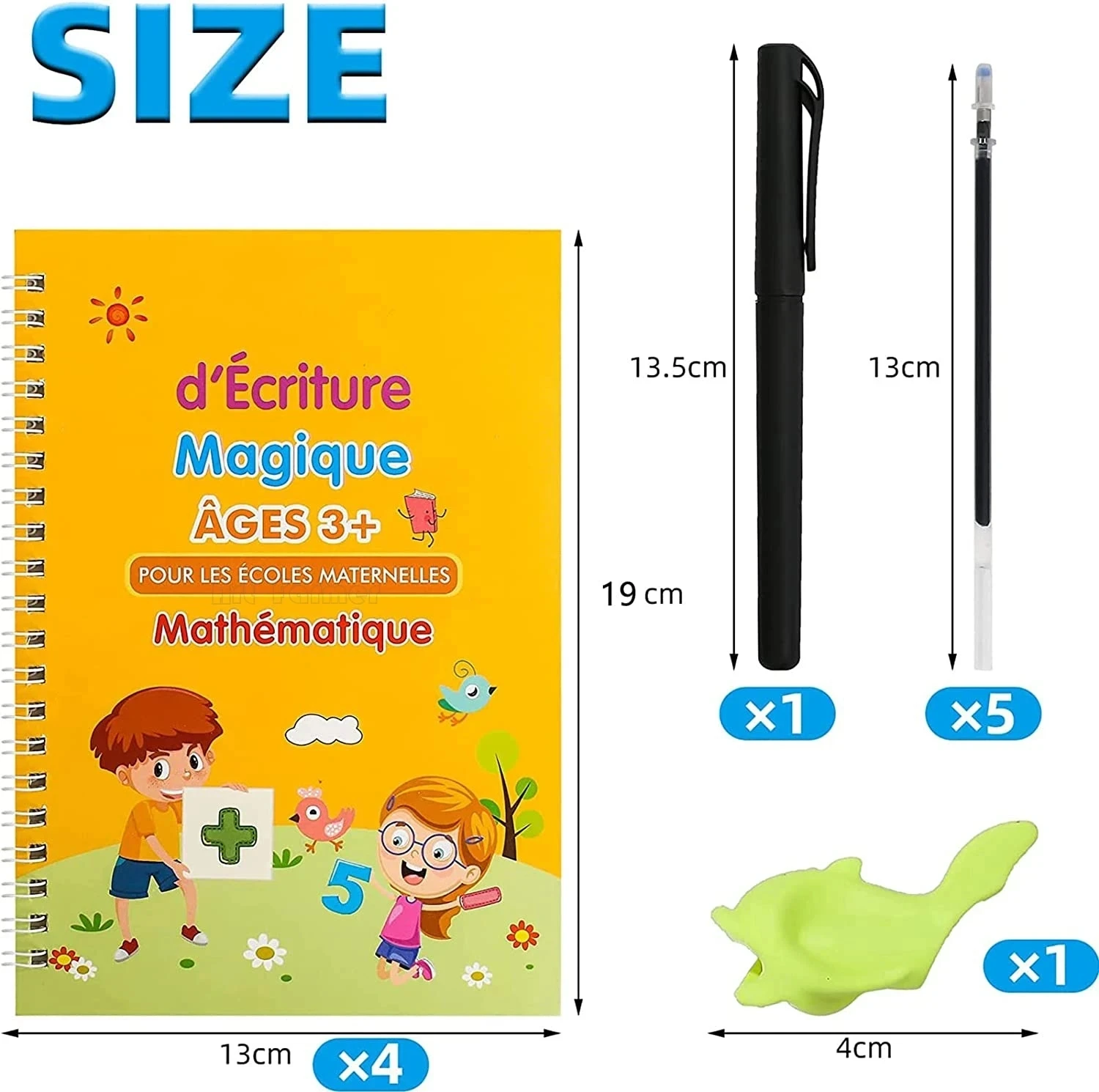 French Calligraphy Copybook Reusable Book SANK Magic Book for Kids Children Spanish Copyook for Calligraphy Writing Book Set