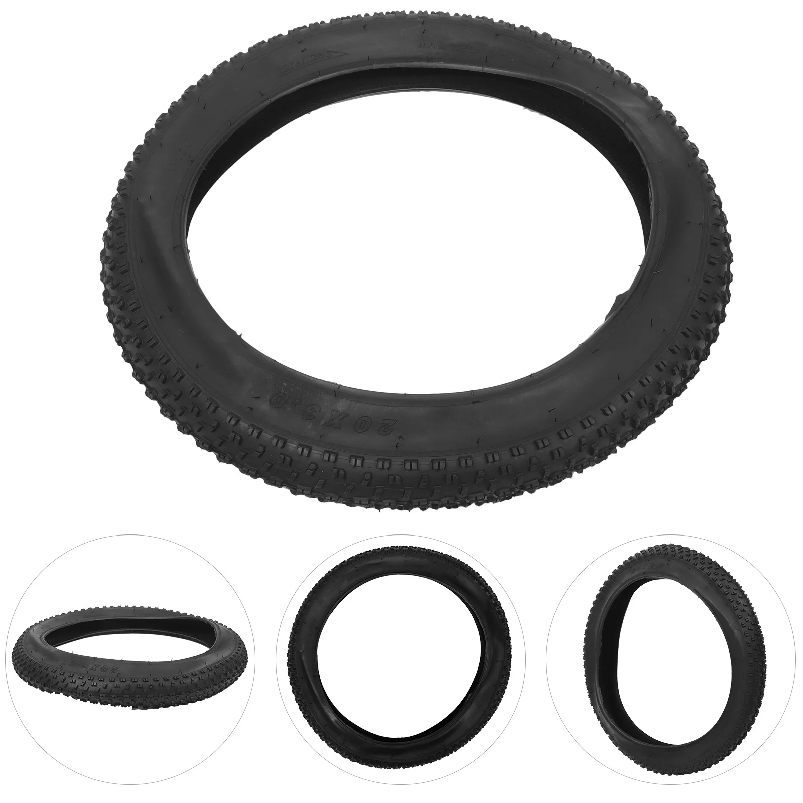 Anti Puncture 4.8 Inch Wide Diameter Rubber Snowmobile Tire for Snow Sand Rough Terrain Heavy Duty Bicycle Replacement