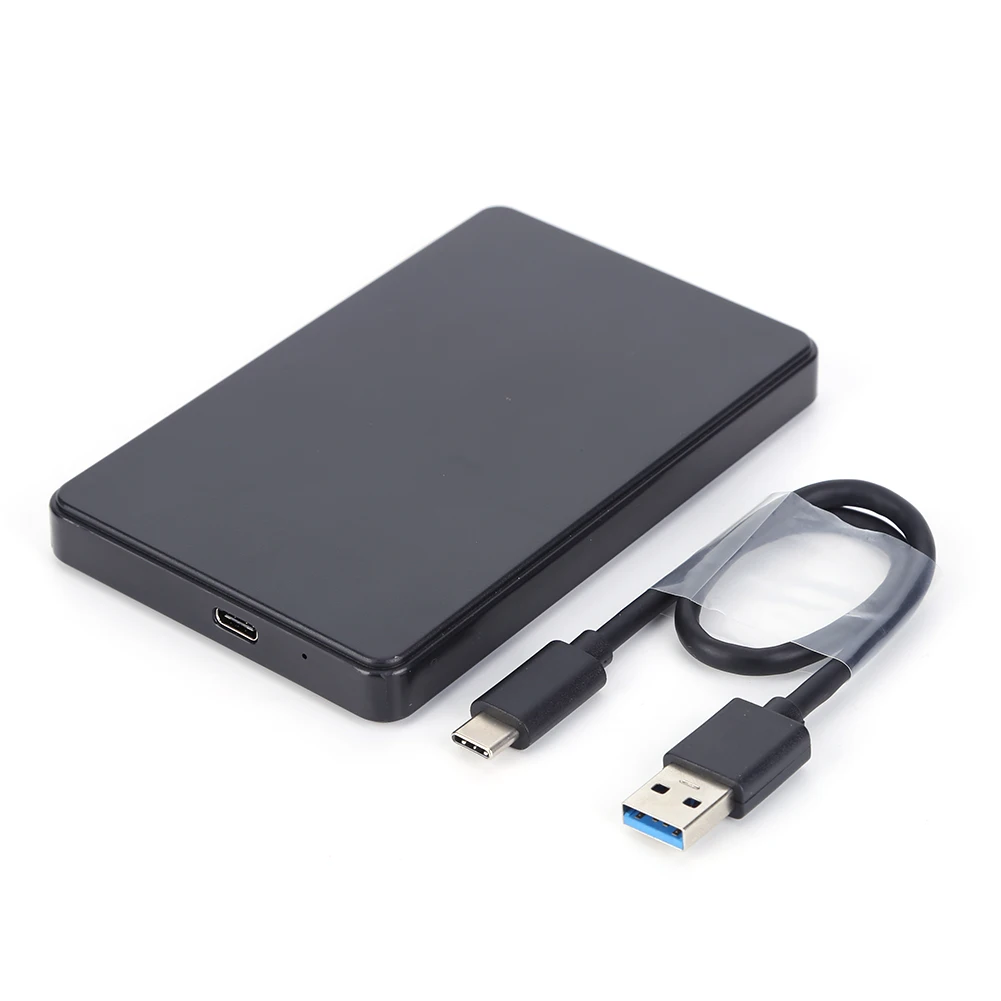 جديد 2.5 "SATA إلى USB3.1 HDD الضميمة التخزين الخارجي المحمول حافظة القرص الصلب USB3.1 SATA 1/2/3 SSD مع كابل USB C