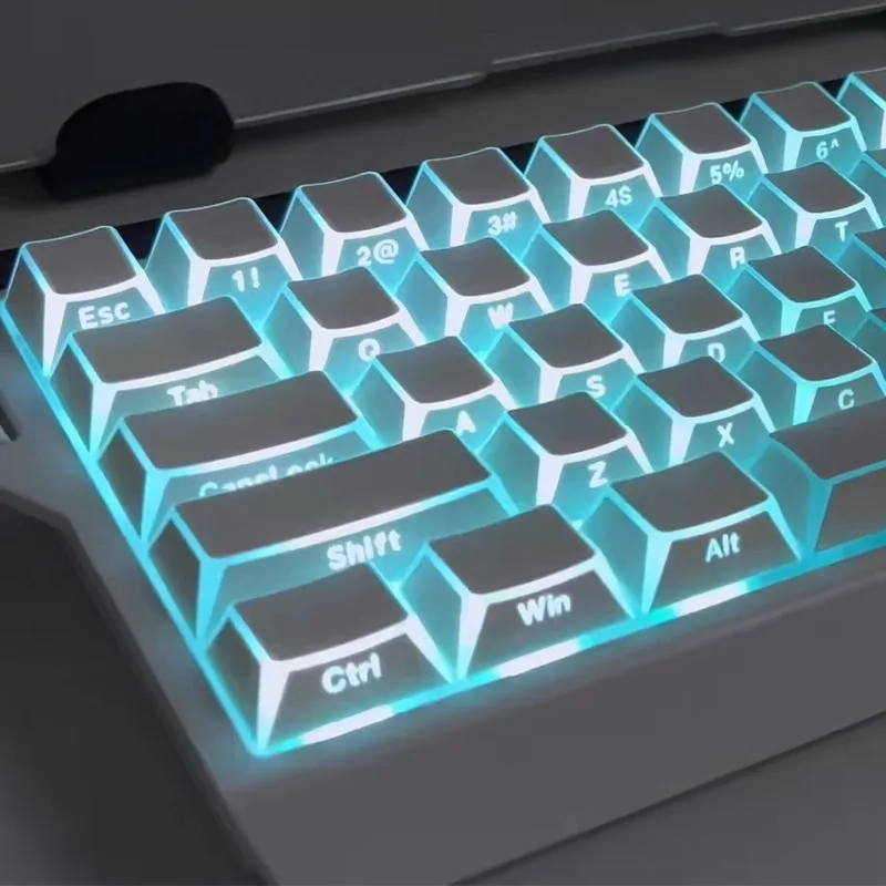 Folded keycap edge light-transmitting side engraving original factory PBT customised mechanical keyboard keycap 68/87/108 univer