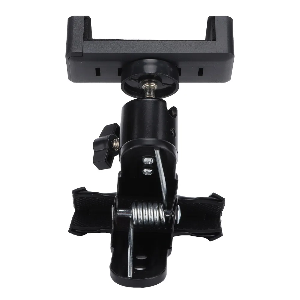 360° Rotatable Guitar Phone Holder Clamp Design Black Headstock Phone Mount Plastic + Metal Phone Holder Mount For Viewing
