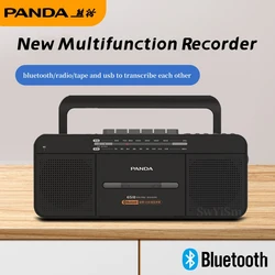 Dischi a nastro registratore vocale multifunzione Retro Vintage nostalgico Radio AM/FM altoparlanti Bluetooth portatili a doppia frequenza per esterni