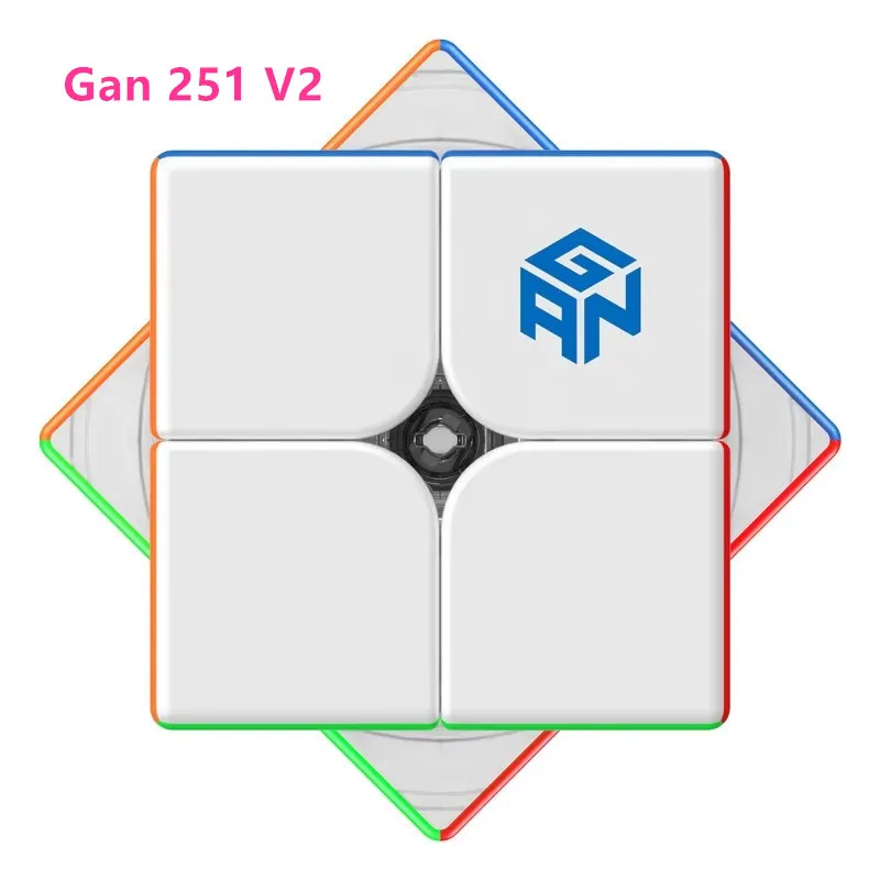 Gan 251 V2 cube de vitesse sans autocollant GAN251V2 2X2 SpeedCube 2x2x2 Cube magique professionnel jouets pour enfants cadeau Gan Cube