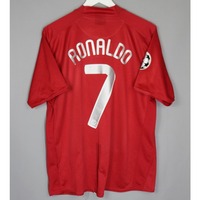 Manchester United 2007 2008 Home Jersey # 7 Quick Drying Breathable Printed Short Sleeved Shirt