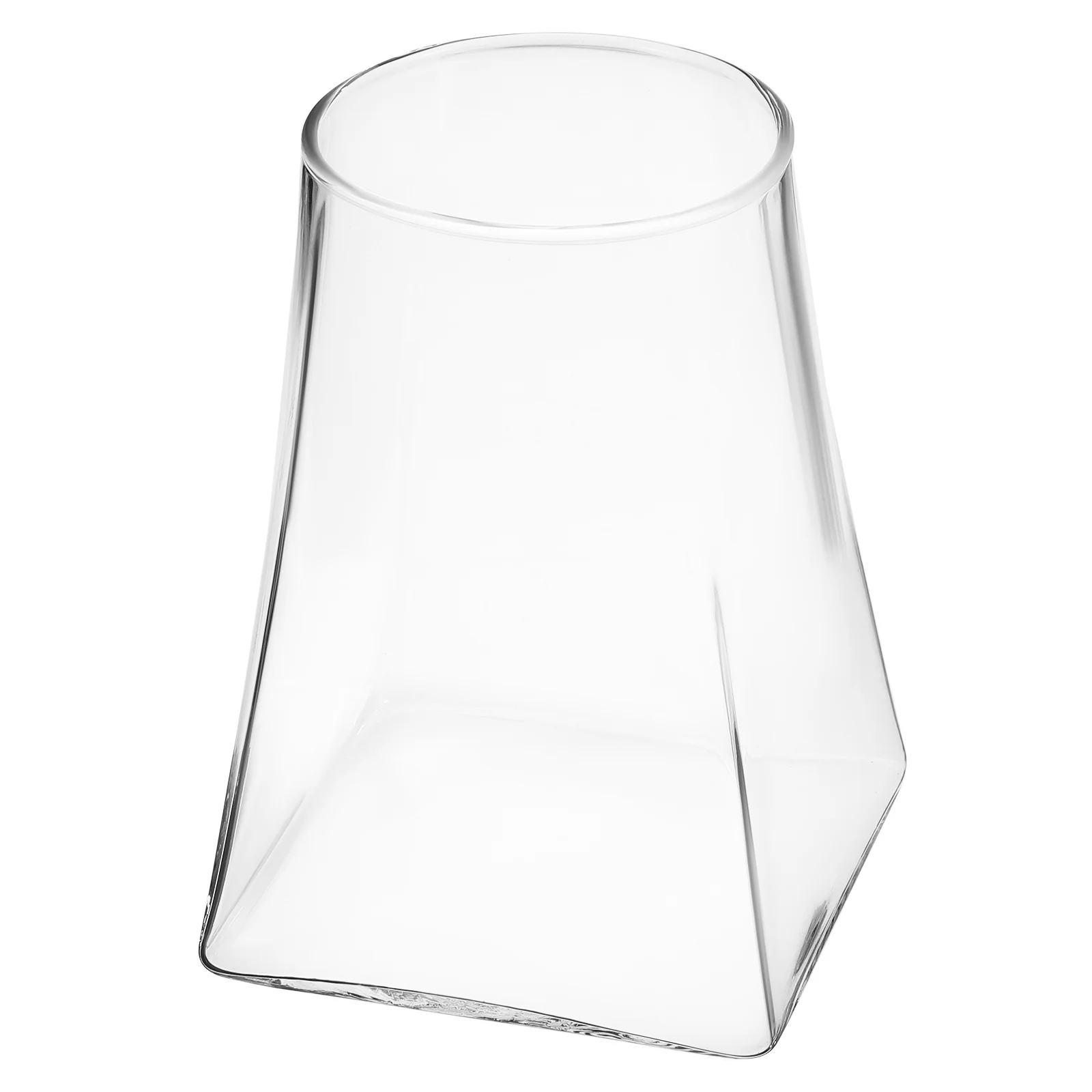 

Clear Glass Terrarium Container for Miniature Landscapes and Plant Display Lidless Design Simple Style Vase Pot for Desk