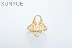 Houwu Stainless Steel Spider Ankh Rings for Men Women Creative Animal Finger Rings Punk Gothic Halloween Accessories Gift