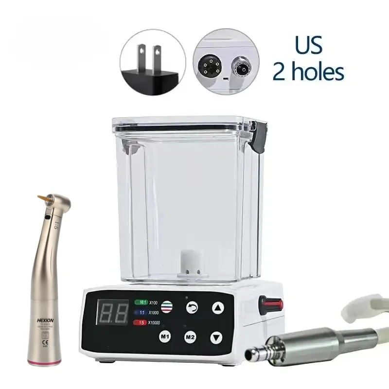 2 In 1Dental LED Brushless Electric Micro Motor With Water Tank1:1/1:5/16:1 Contra Angle Handpiece Dentist Training Clinic Tools