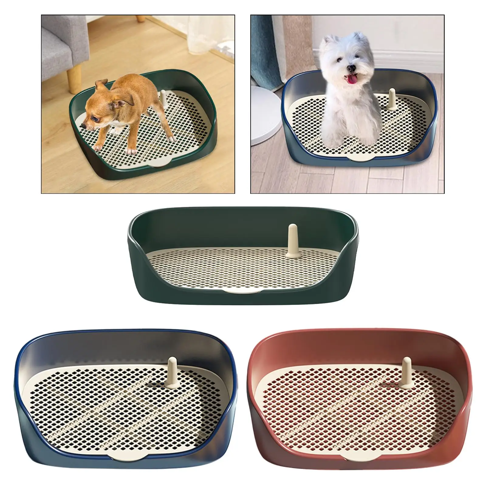 Inodoro para perros, lavabo, herramienta de limpieza, bandeja para orinal interior, cacerola para arena interior