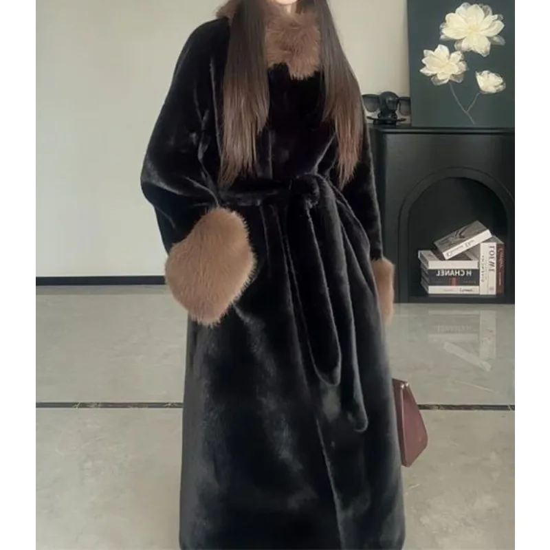 2025年新作冬ファッション スタイリッシュデザイン カラフルなミドル丈オーバーニーコート レディース - 暖かく厚手の冬用コート