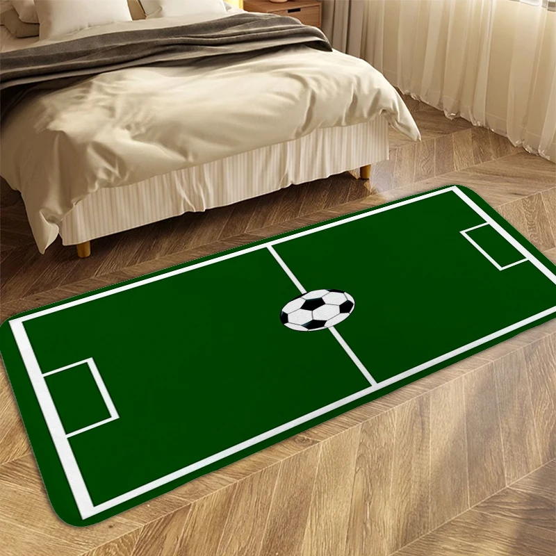 Football Field Area Carpet for Bedroom Washable Non-slip Kitchen Mat Doormat Entrance Door Living Room Rug Home Decorations