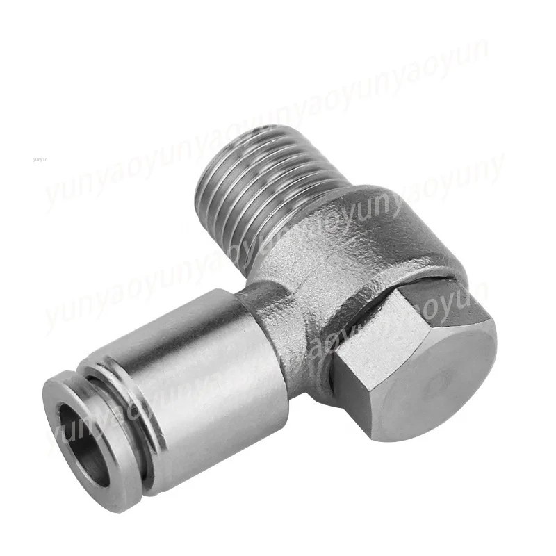 304 Stainless Steel B Type Pneumatic Quick Connector Outer Hex Trachea Quick Plug Butt Joint Fitting