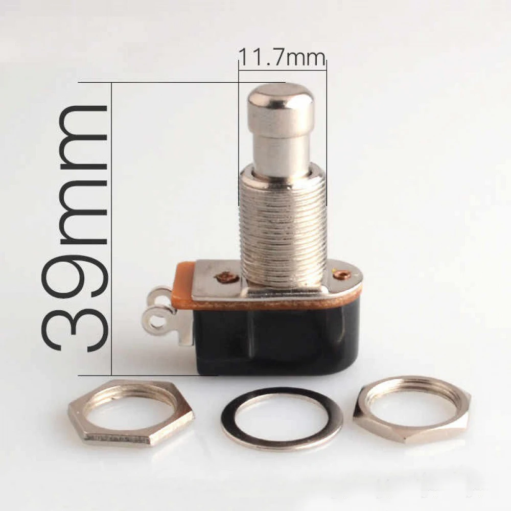 

1PCS BS-24B Foot Switch Push Button Switch 2Pin 1 Normally Closed+1 Normally Open Button Switch for Guitar