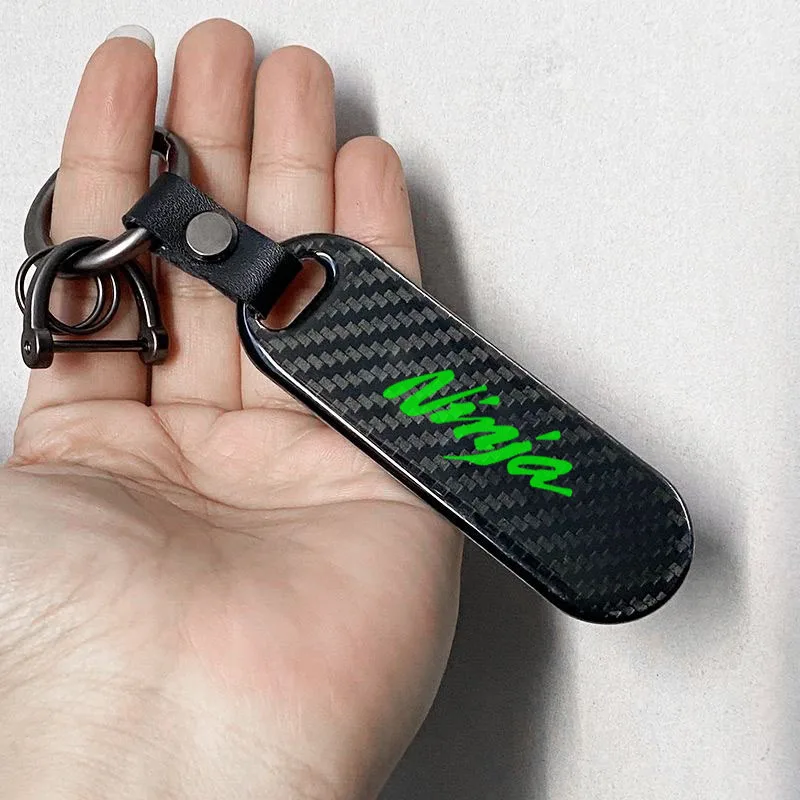 لكاواساكي نينجا 250 300 400 650 1000 1000SX ZX-6R ZX-10R ER6N دراجة نارية غطاء سائل الفرامل كوب زيت جورب سلسلة مفاتيح من ألياف الكربون