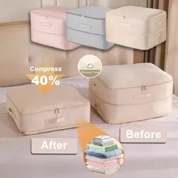 Large Compression Bag Quilt Clothes Closet Cabinet Organizer Storagepouch Ultra Space Saving Self Compression Organizer