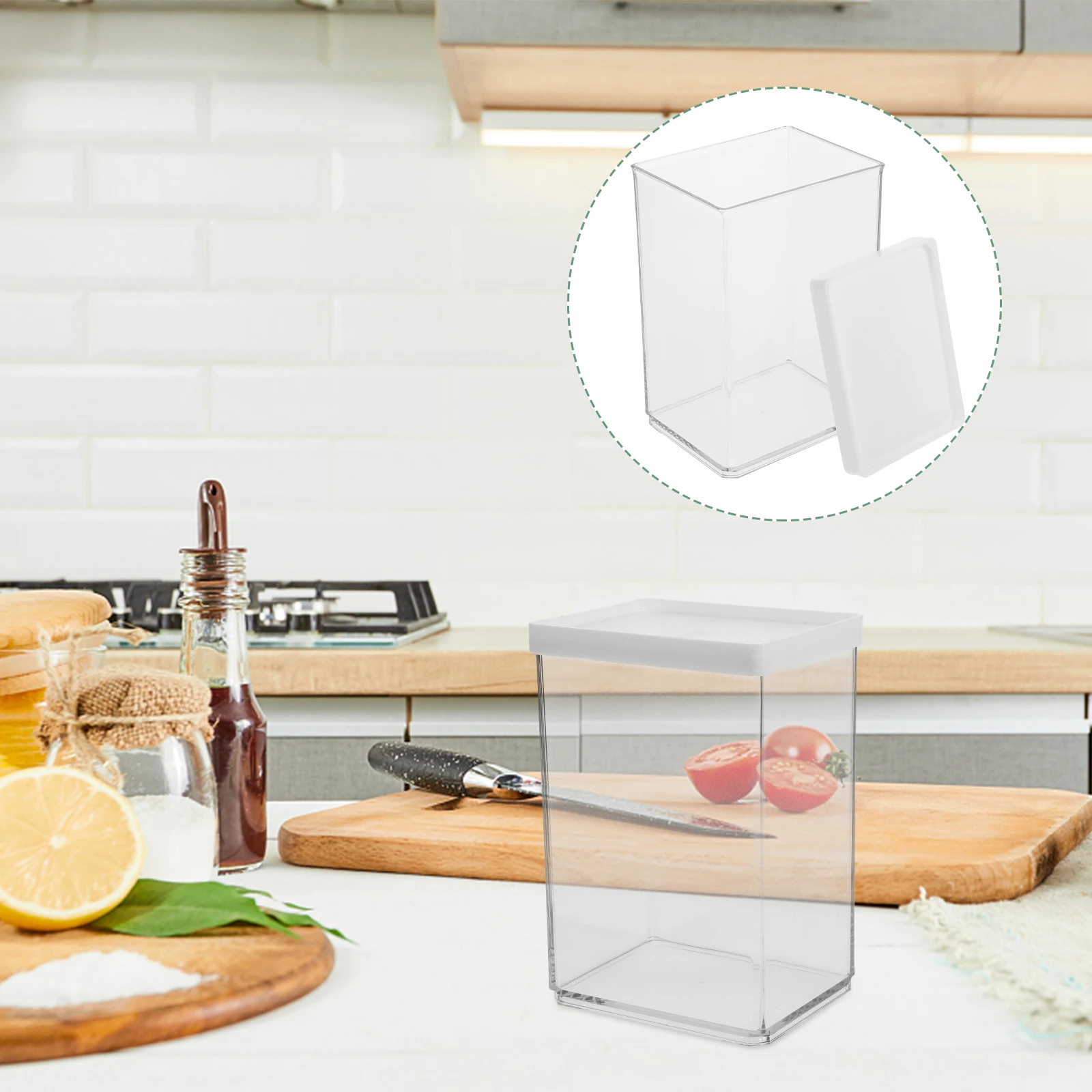 

Airtight Food Storage Container For Fridge 900Ml Reusable Refrigerator Organizer Sealing Box Clear Bin