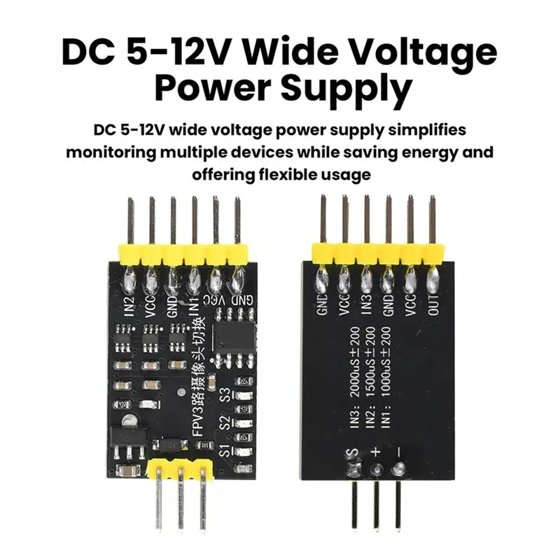【RECOMENDAR】PWM Control For FPV Drones Video Switcher Module For Drones For FPV Drones Uavs DC5-12V Wide Voltage Zero Latency Sw