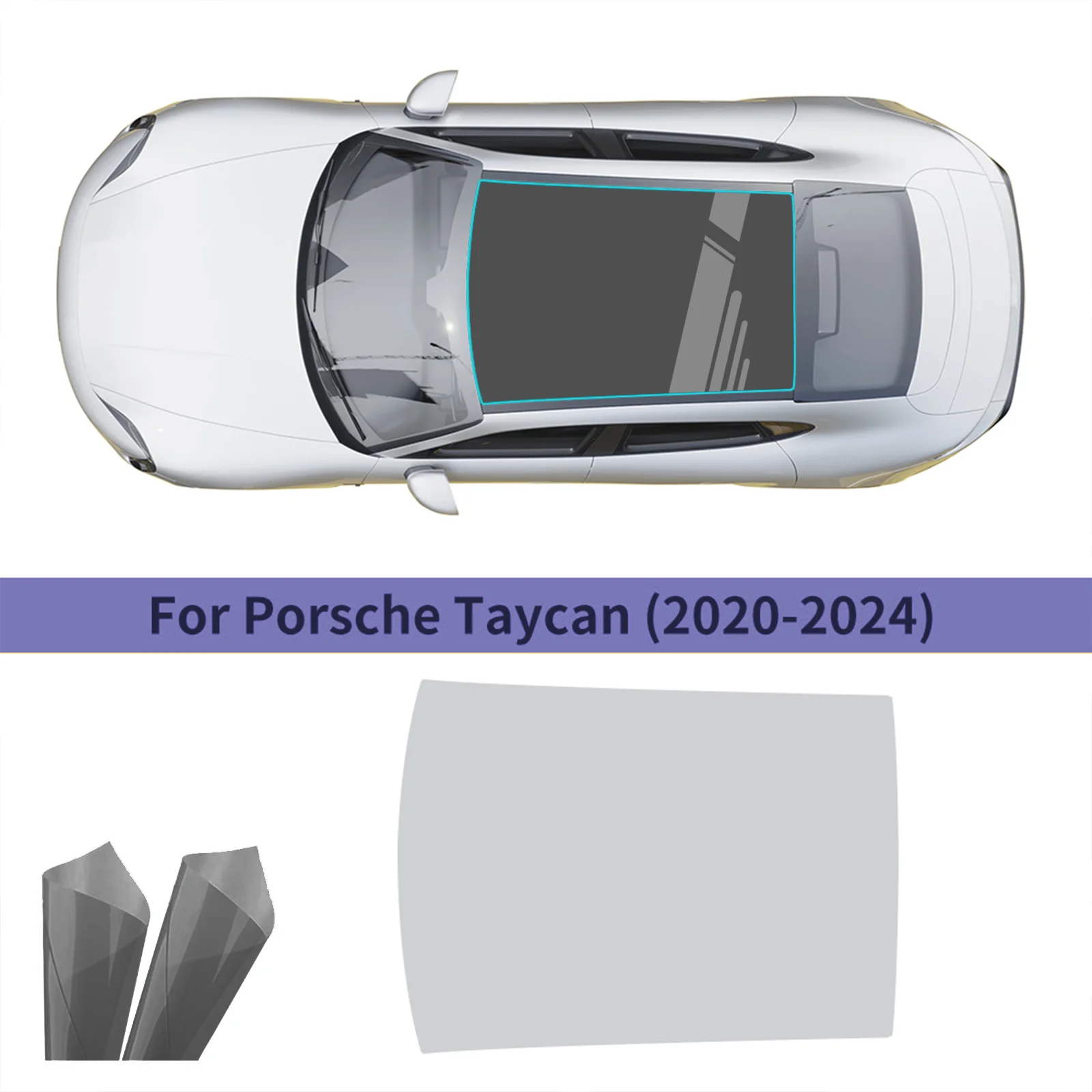 

Теплоизоляция PPF для Porsche Taycan 2020 2021 2022 2023 2024, солнцезащитная крыша, ТПУ, броня от льда, предварительно вырезанная защитная пленка на крыше