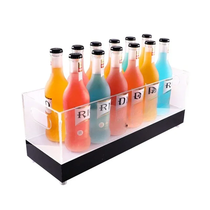 Bar luminous ice ingot ice KTV beer frame champagne bucket LED acrylic transparent thickened beer