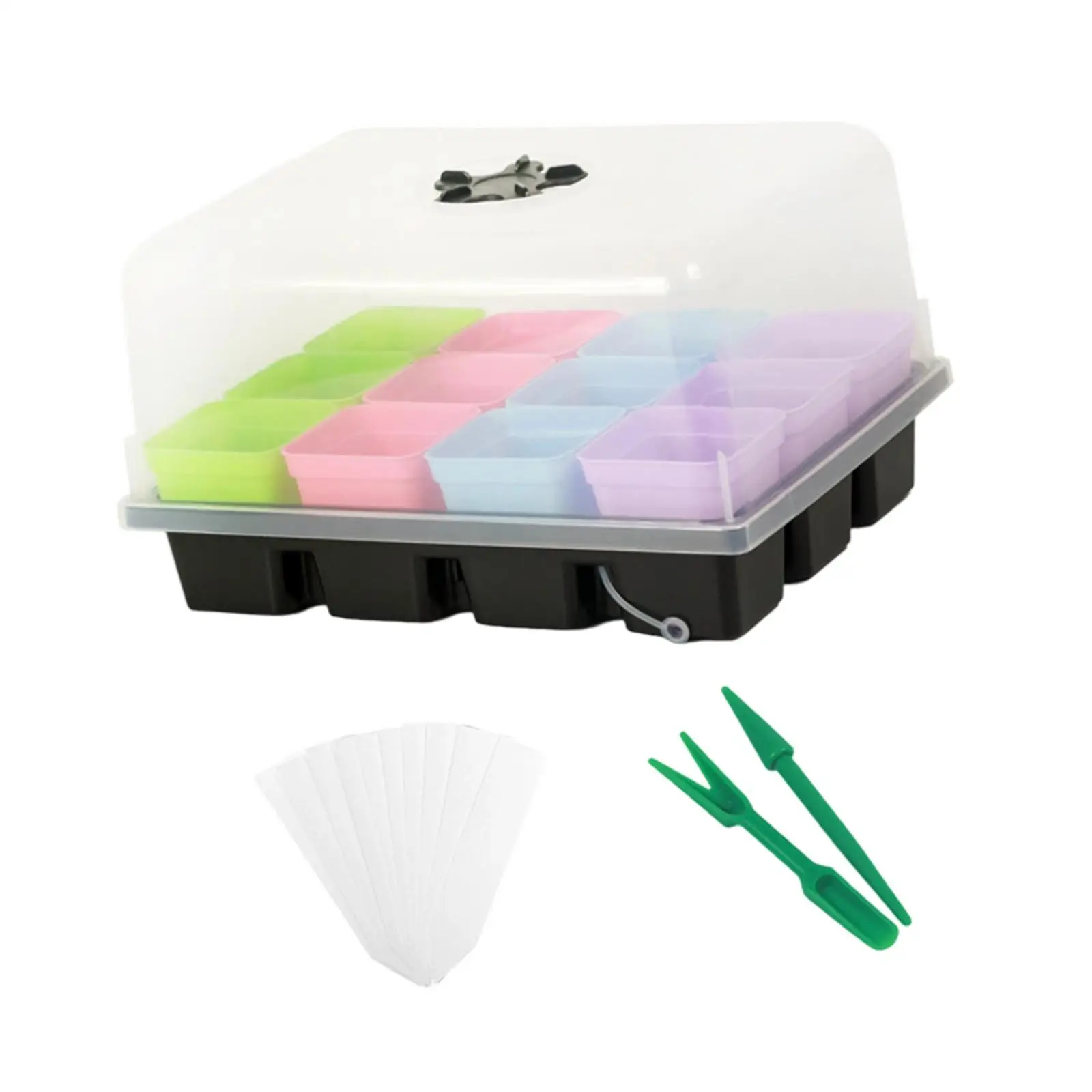 Seed Starter Tray with Humidity Cover Soil Germination Tray Plant Growing Kit for Indoor Plants and Flowers