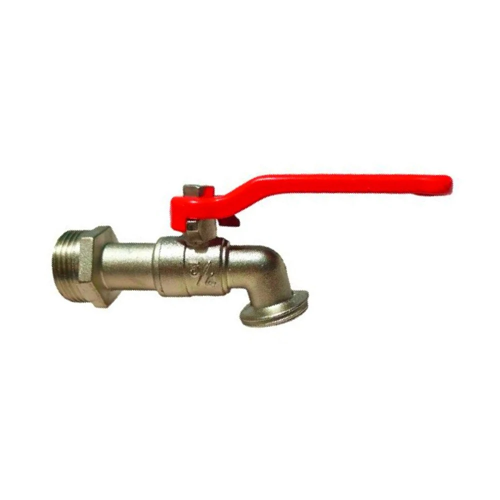 1/2inch 3/4 inch Zinc Alloy Lever Water Tap Faucet Ball Type Valve Red Handle Hose Plug For Washing Machine Garden Watering