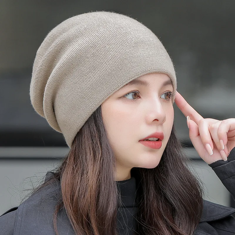 CNTANG 2025 Jesień Zima Modna Czapka Dzianinowa Jednolity Kolor Ciepłe Czapki typu Beanie Dla Kobiet i Mężczyzn Hip Hopowe Czapki Pulower Codzienne Czapki Damskie
