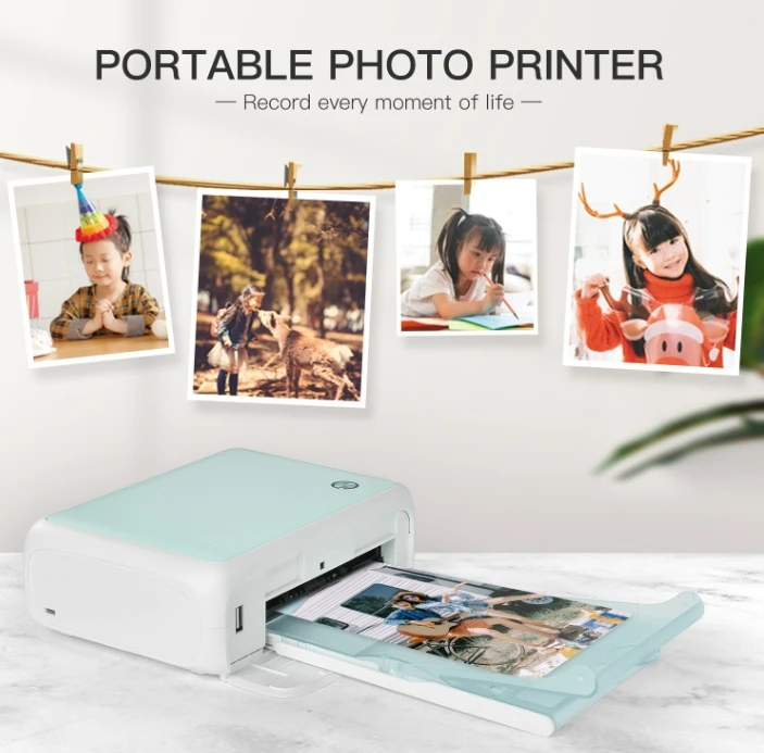 Mini impressora fotográfica portátil para crianças, impacto prático instantâneo, Po-Laroid, sem tinta, WiFi, passaporte, presente mais novo, CP400L, 3 ", 6"