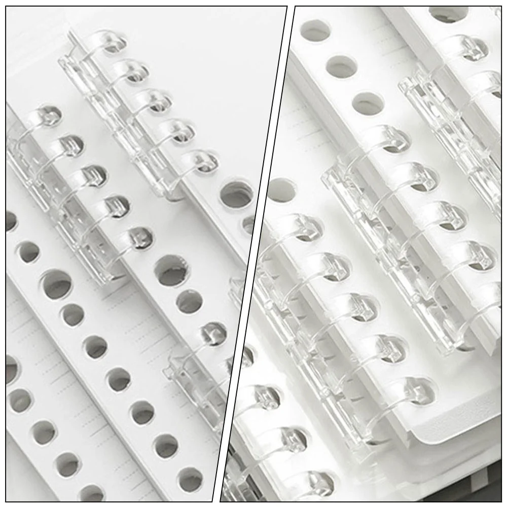 

8pcs Creative Segmented Binders File Binder Strong Hold Five-Hole Scrapbook Binder Practical Stationery Supplies For