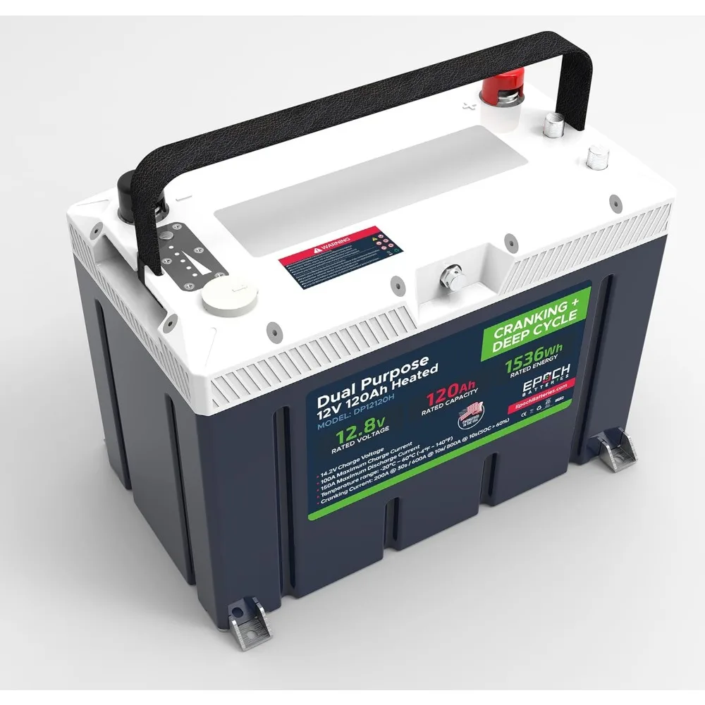 120Ah Pro Series - LiFePO4 Cranking & Deep Cycle Lithium Battery (Dual Purpose), Group 27 Built-in 150A BMS with 1100CCA