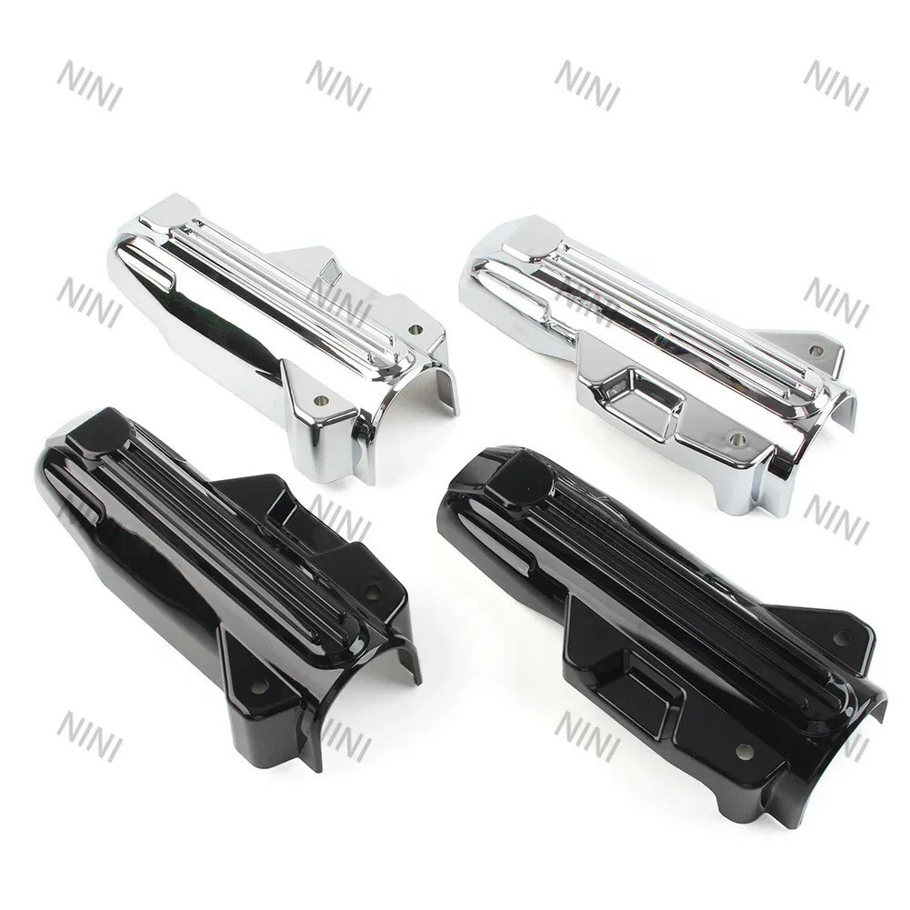 

Глянцевый черный/хромированный мотоцикл для Harley Electra Street Road Glide King FLHR FLTRX FLHX 2014-2022, нижние крышки вилок, подходят