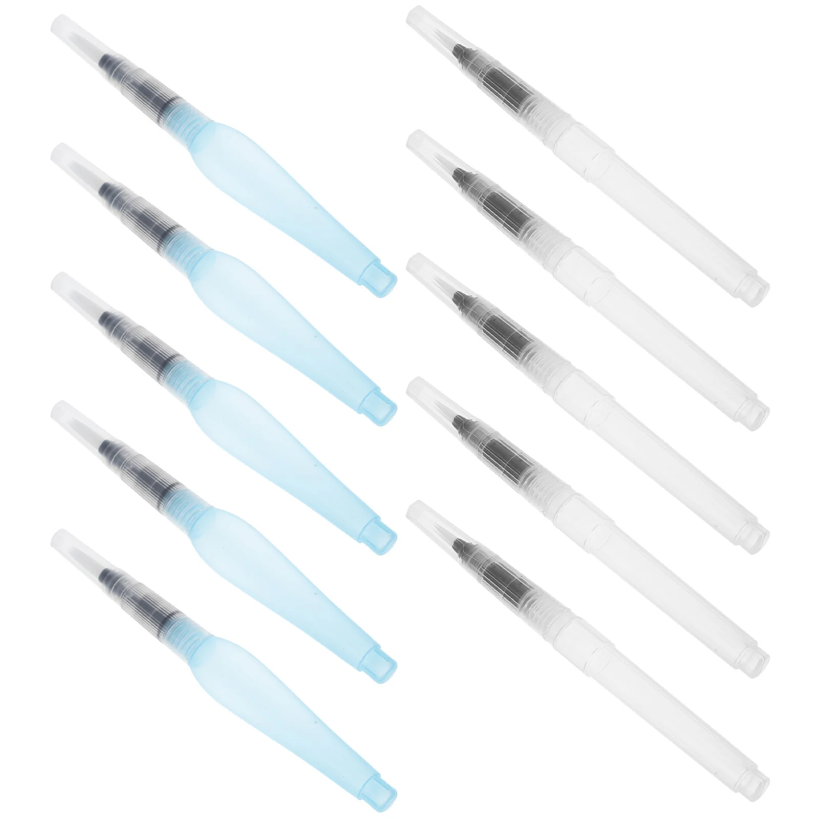 

10Pcs Water Storage Brush Pens Refillable Nylon Soft Tip for Watercolor Sketching Calligraphy Painting Pens for Adults