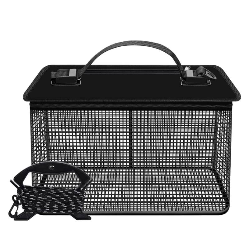 Portable Fishing Net Storage Cage Floating Fishing Basket Live Fish Protectors