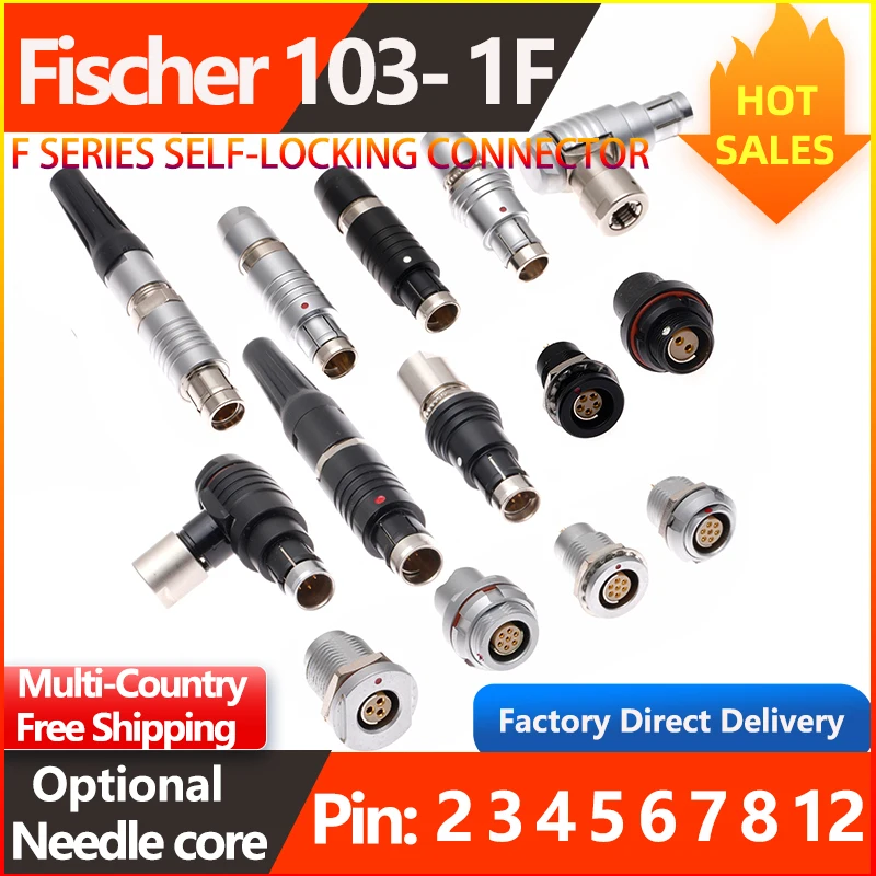 

SS.WOS plug, D-type socket Compatible with Fischer103/1F connector 2,3,4,5,6,7,8.12pin, aircraft connector, and audio equipment