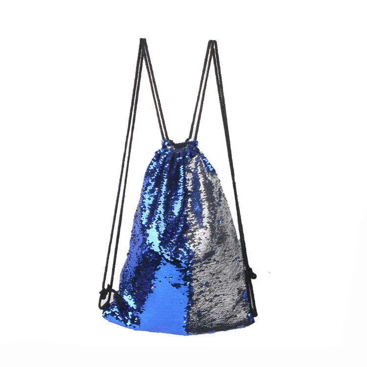 Travel Large Capacity New Mermaid Sequin Bag Sports Bag Drawstring Backpack Outdoor Shoulder Bag Portable Travel Goods Storage