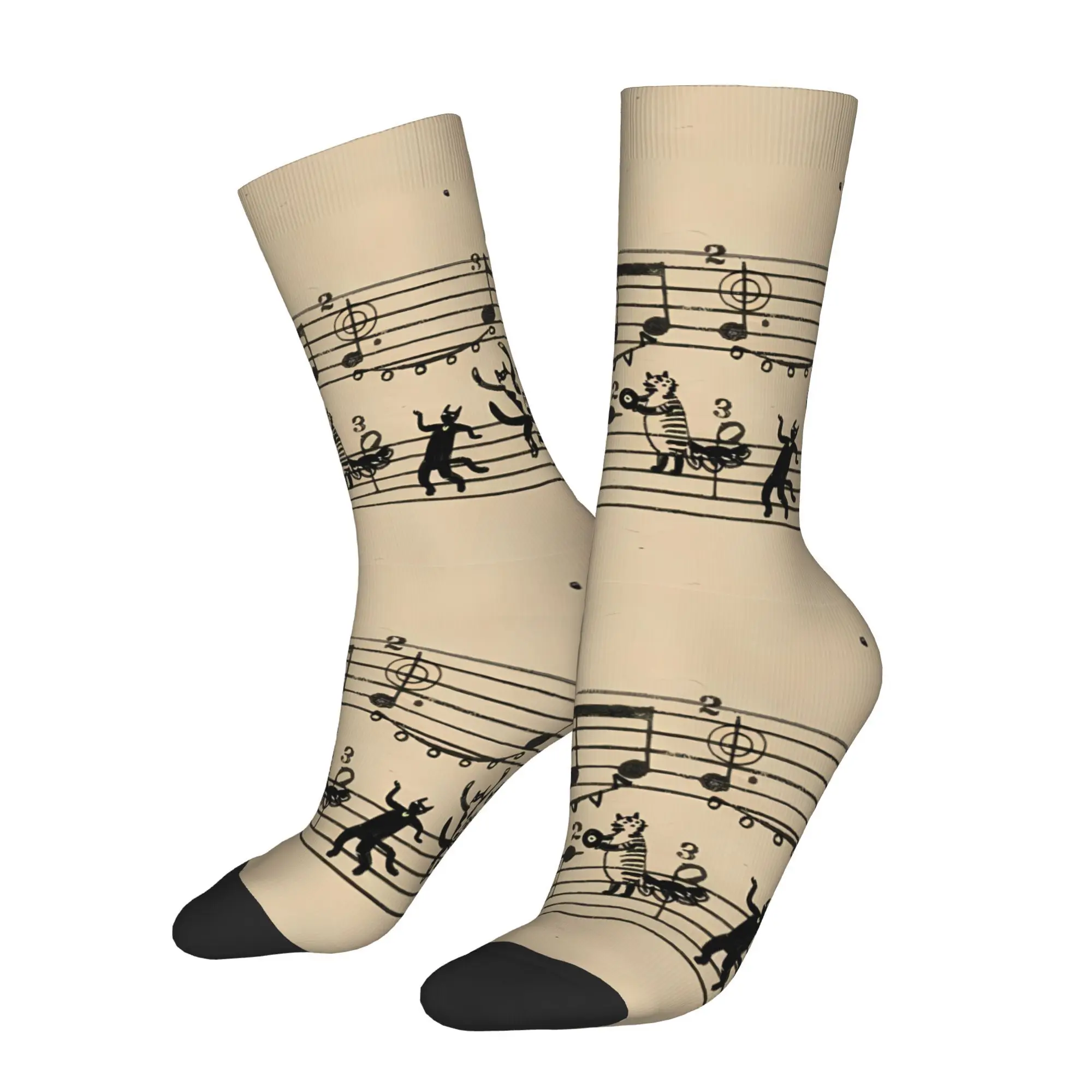 

Musical Notes Magnificent Socks Male Mens Women Autumn Stockings Harajuku