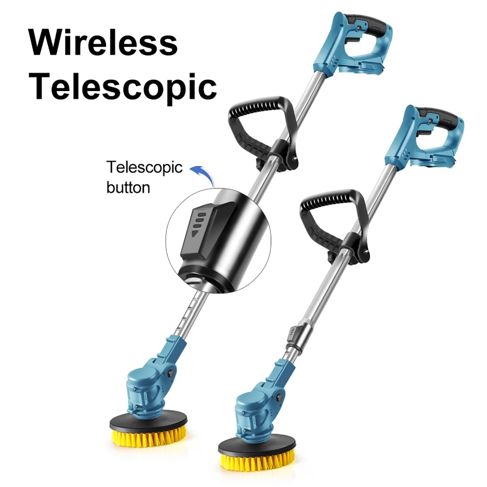 For Makita Battery Handheld Electric Cleaning Brush, Extendable Electric Floor Cleaning Polishing Sweeping Machine (No Battery)