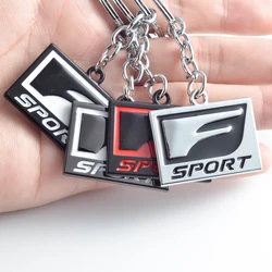 Car Keychain F Sport Logo Metal Keyring Key Ring Holder For ES300 500h RC 350 LFA ISF GSF IS200T RX300 RCF NX RX GS Accessories