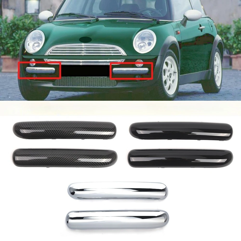 

1Pair Front Bumper Lower Strip Trim For Mini Copper One Cabrio R50 01- 04 Car Front Bumper Trim Molding 51116800143 51116800142