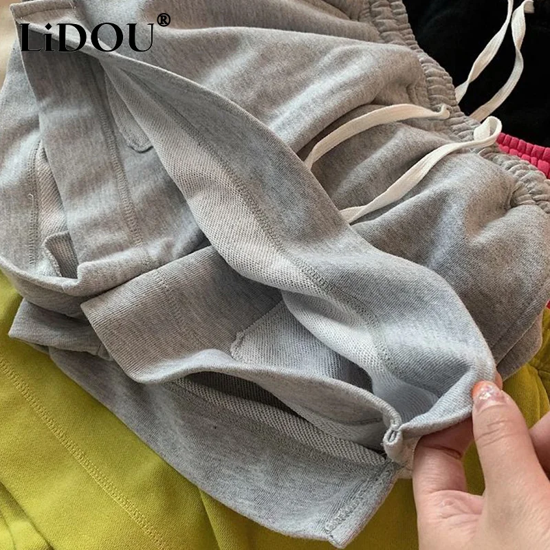 Celana pendek musim panas mode Korea baru 2023 untuk anak perempuan celana panjang anak-anak estetika Anime lucu warna polos cantik olahraga