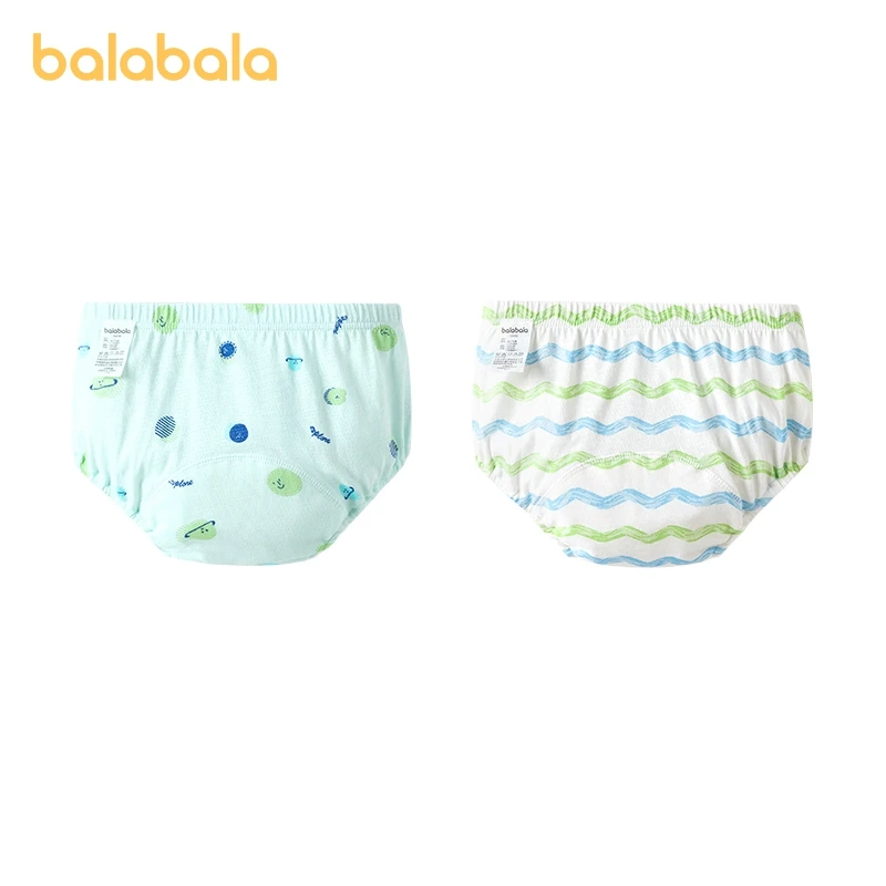 Balabala Underwear Boys Girls Cotton Triangle Briefs Children Triangle Shorts Skin-friendly Training Pants Comes in a Set of Two