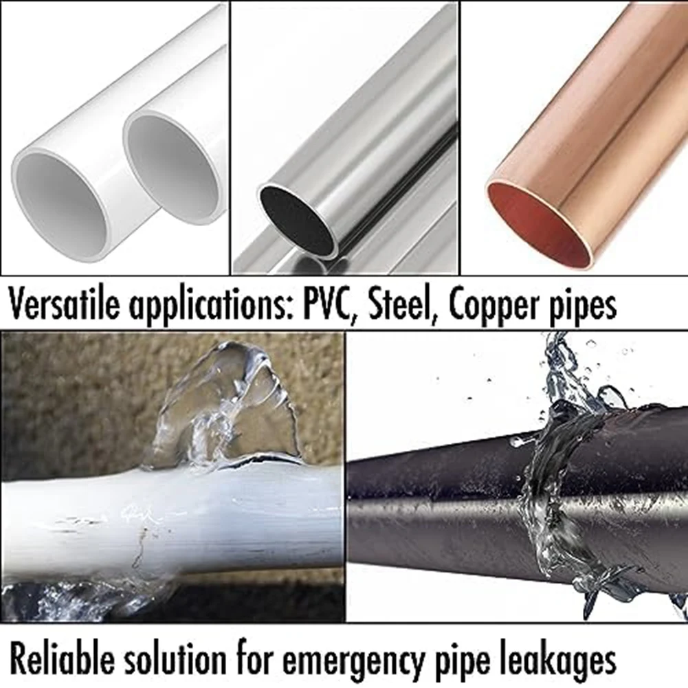 A74E-1 Piece Pipe Repair Clamp Leak Sealer For 1 Inch Pipes For Plastic And Metal Pipes 25Mm-27Mm