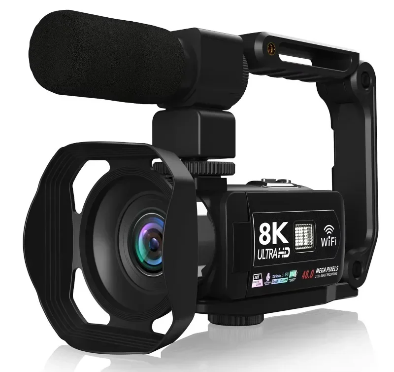 48MP 8K Digital Video Camcorder WIFI Live Streaming Recorder 16X Optical Zoom Night Vision Vlogging  Por Photography