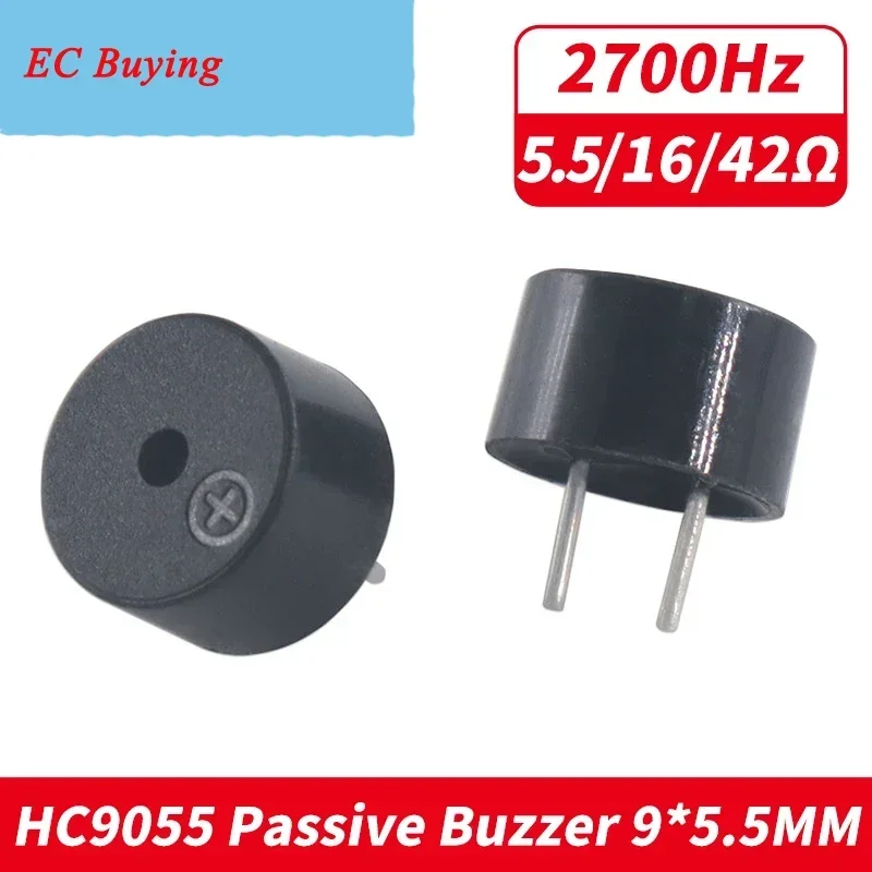 10pcs Passive Buzzer 9055 AC 1.5V 3.3V 5V  Diameter 9*5.5mm 5.5Ω 16Ω 42Ω Mini Electromagnetic Buzzers For Arduino DIY Electronic