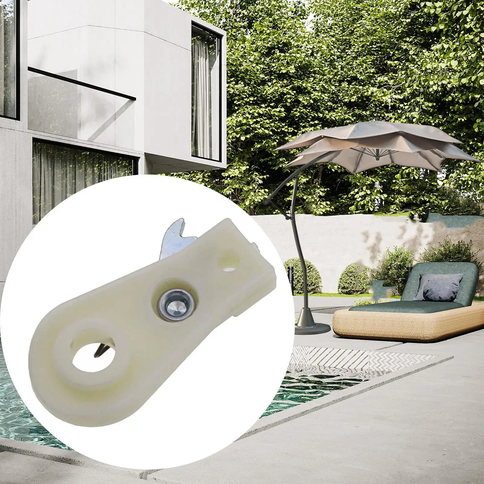

Patio Umbrella Crank Handle Bracket Support Parts Tool Attachment Supplies Patio Umbrella Accessories for Deck Courtyard Yard