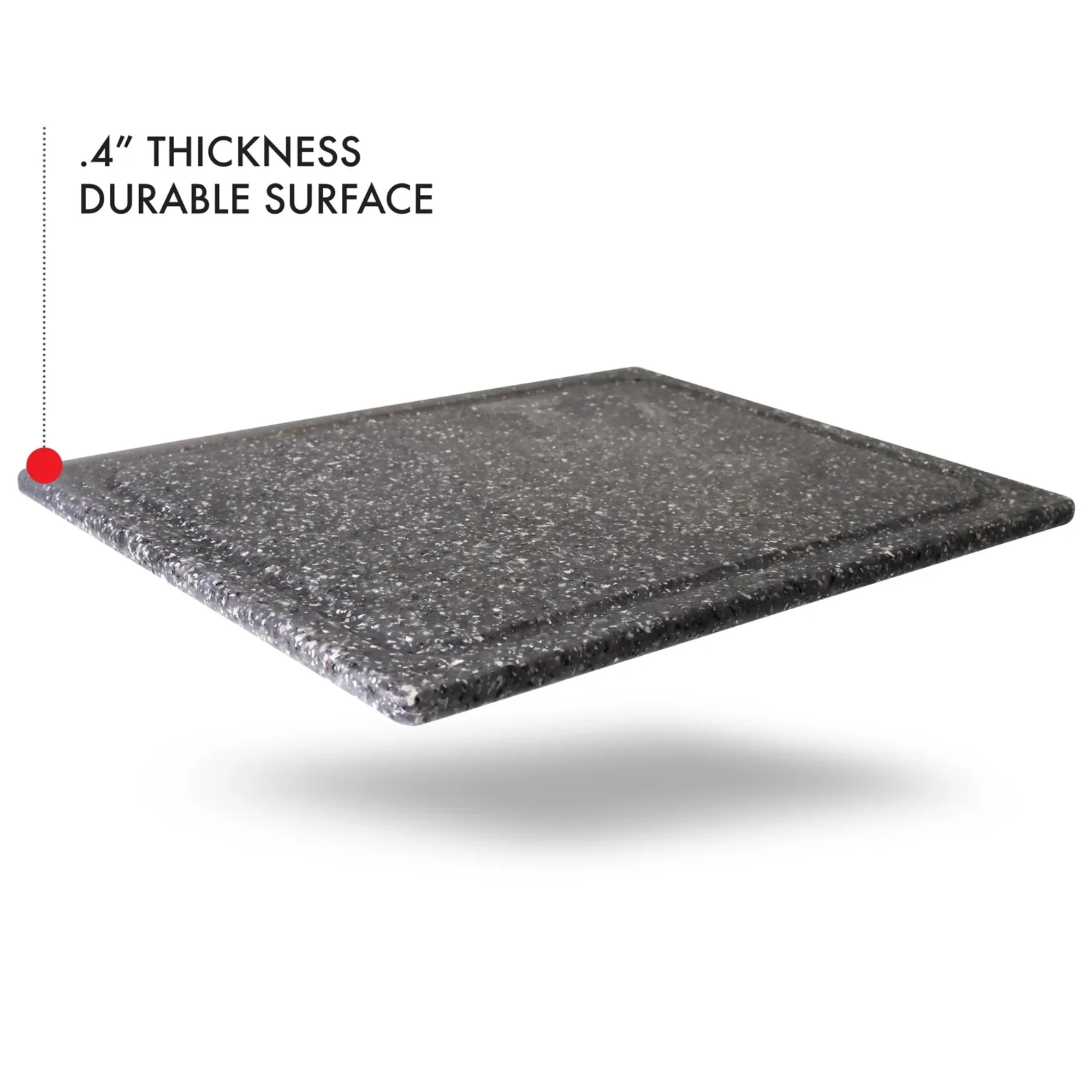 10 x 13 Poly Granite Cutting Board in Heavy Granite Finish