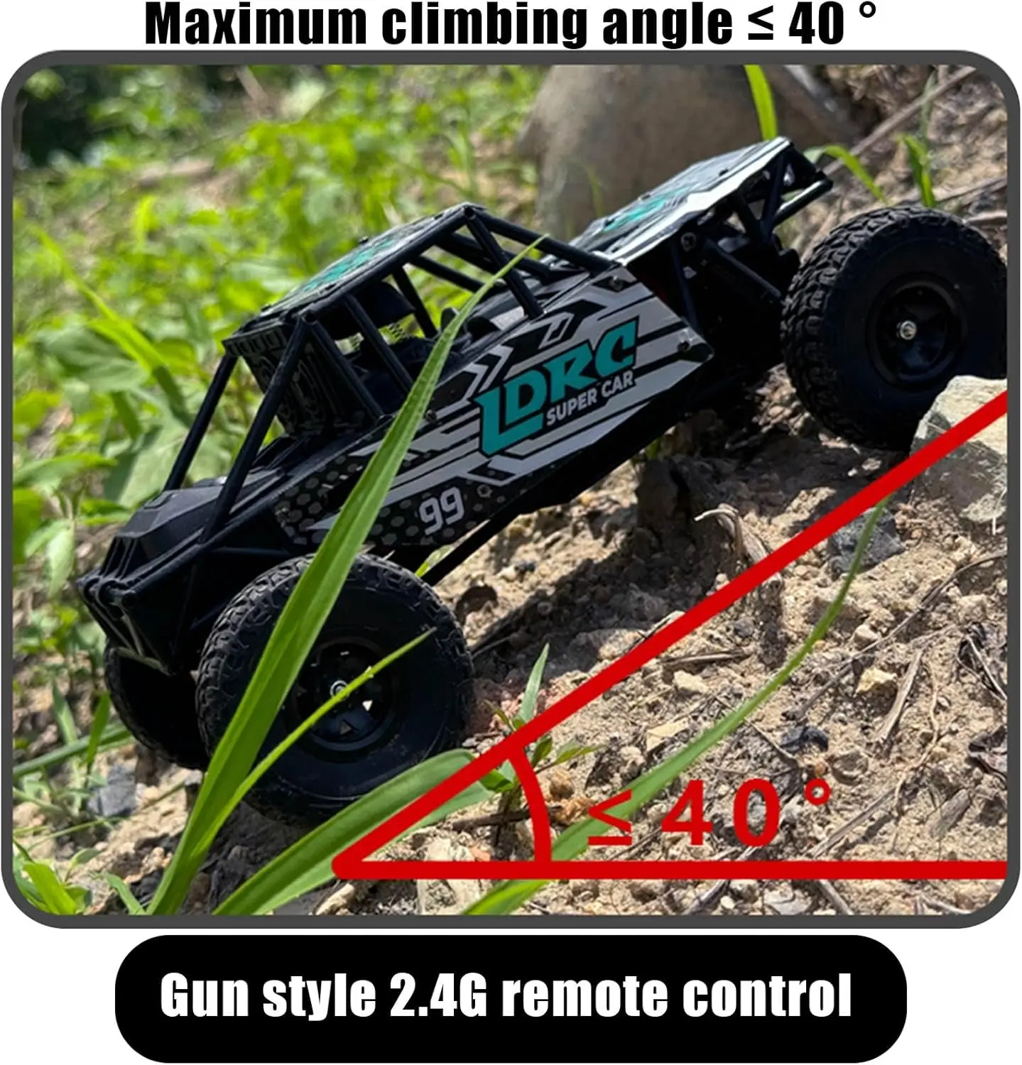 18499 RC Arrampicata Auto 1/18 Proporzione Completa Rc Offroad 4x4 Crawler Pipe Rack Veicolo Auto Modello RTR (Blu)